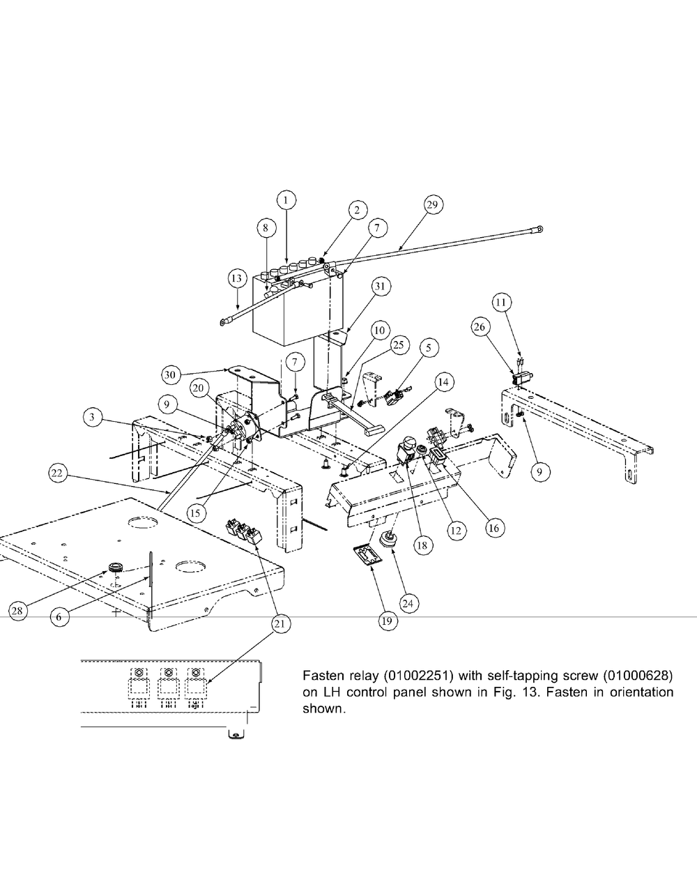 Electrical Assembly Kawasaki Diagram and Parts List for M48-KW 53BB5DAV750-19-HP Cub Cadet Lawn Tractor